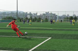 후지에다시방문 축구친선경기 의 사진