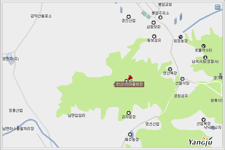 한산1리회관 지도