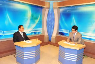 나라방송 인터뷰 의 사진